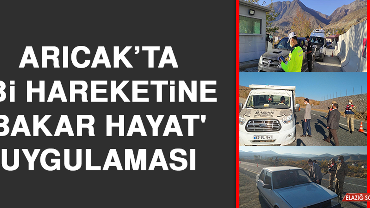 Arıcak’ta 'Bi Hareketine Bakar Hayat' Uygulaması