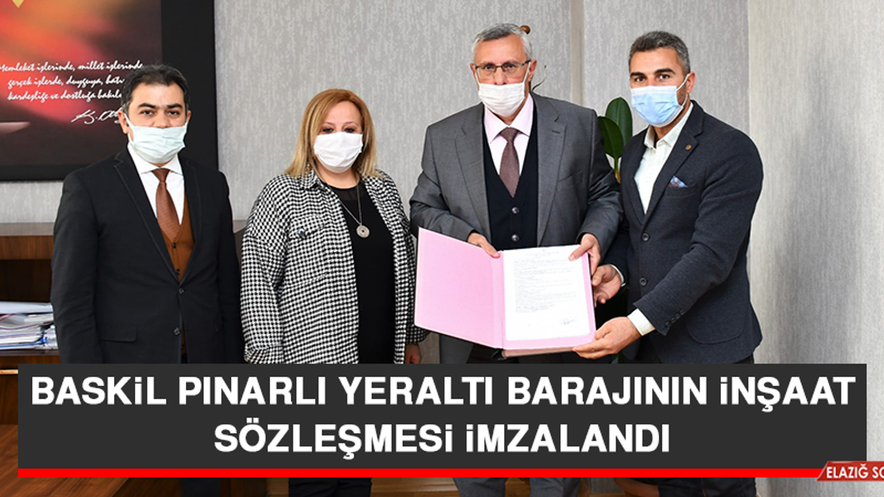 Baskil Pınarlı Yeraltı Barajının İnşaat Sözleşmesi İmzalandı