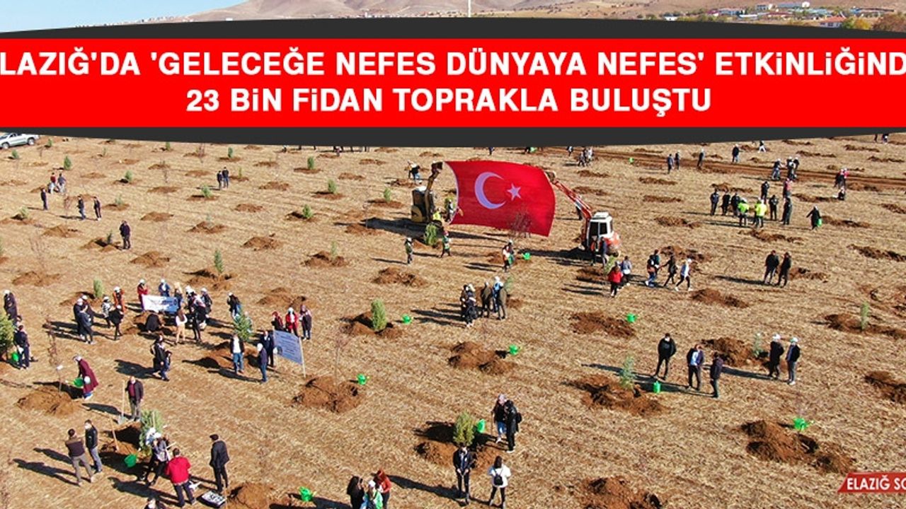 Elazığ'da 'Geleceğe Nefes Dünyaya Nefes' Etkinliğinde 23 Bin Fidan Toprakla Buluştu