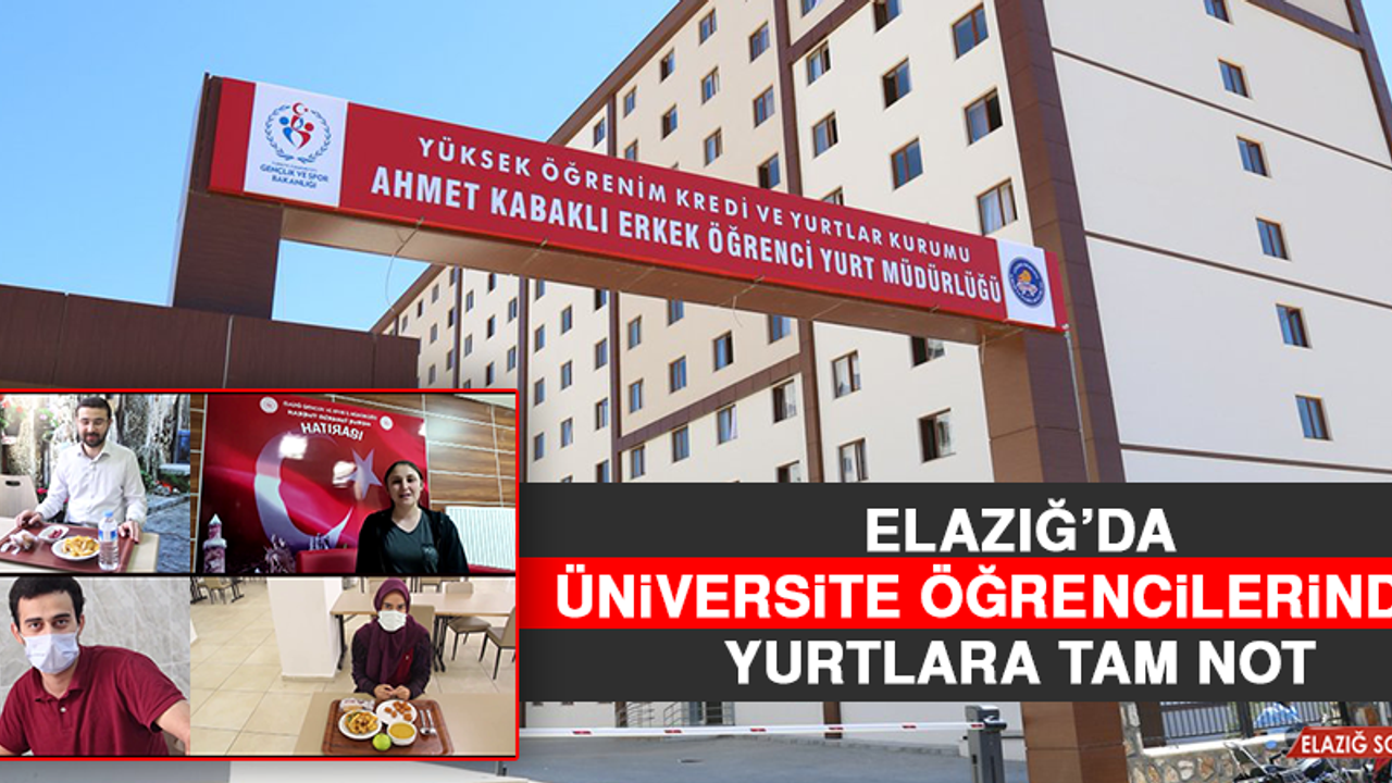 Elazığ’da Üniversite Öğrencilerinden Yurtlara Tam Not