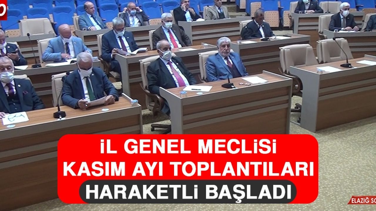 İl Genel Meclisi Kasım Ayı Toplantıları Haraketli Başladı