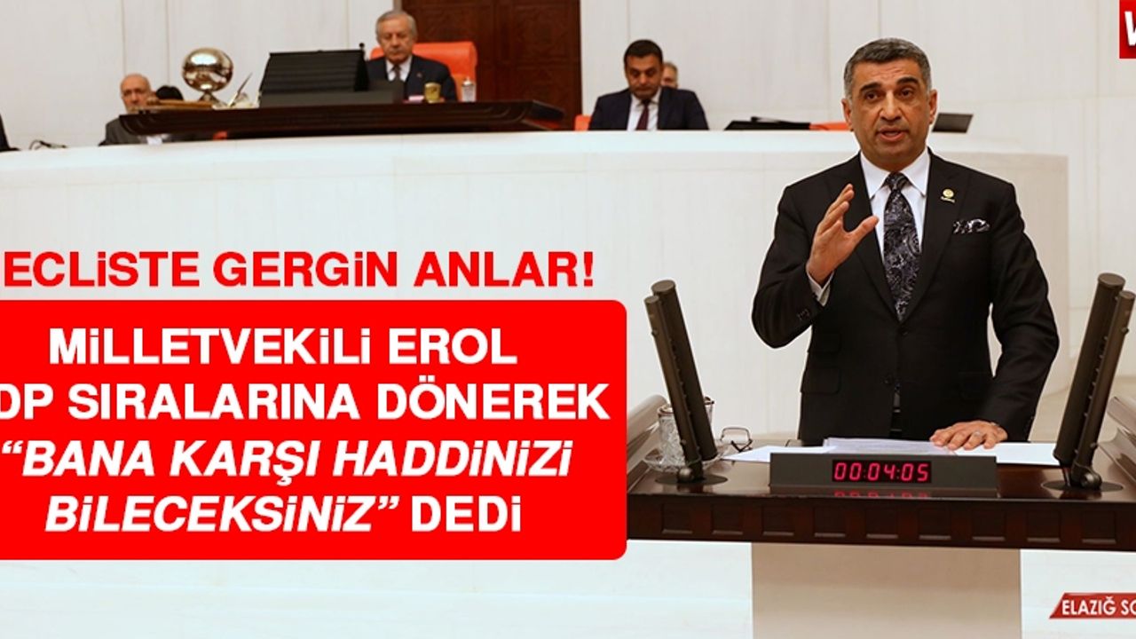 Milletvekili Erol, HDP Sıralarına Dönerek "Bana Karşı Haddinizi Bileceksiniz" Dedi