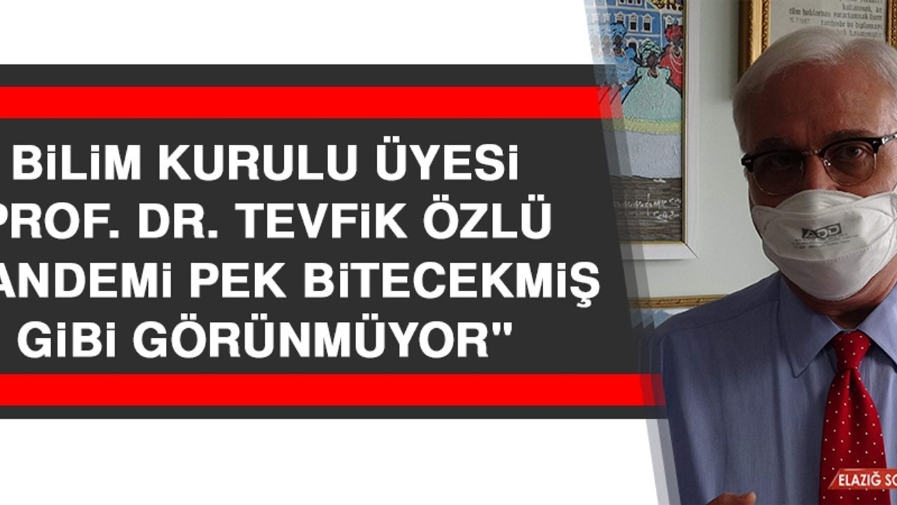 Prof. Dr. Tevfik Özlü: Pandemi Pek Bitecekmiş Gibi Görünmüyor