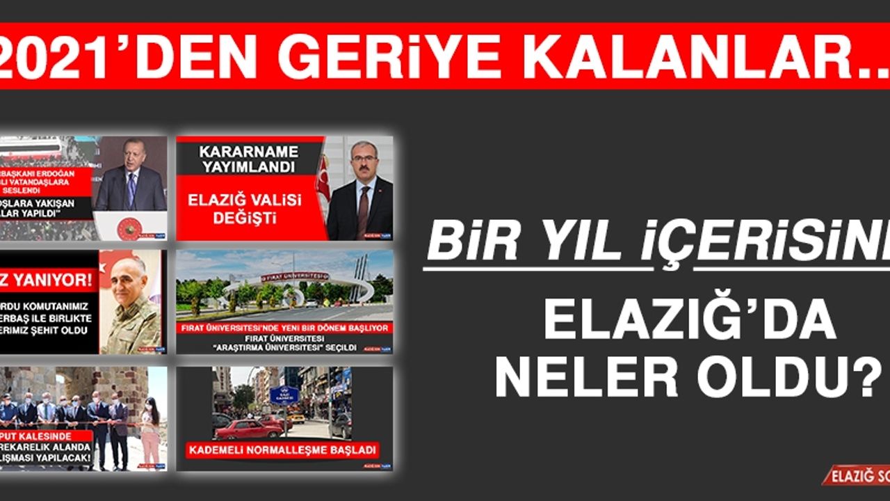 Bir Yıl İçerisinde Elazığ’da Neler Yaşandı?