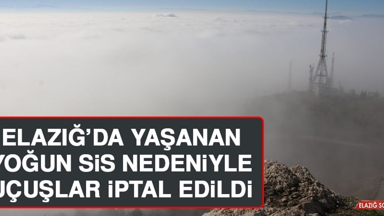 Elazığ Uçuşları Sis Nedeniyle İptal Edildi