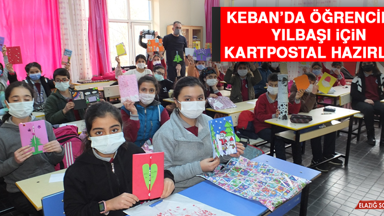 Keban'da Öğrenciler Yılbaşı İçin Kartpostal Hazırladı