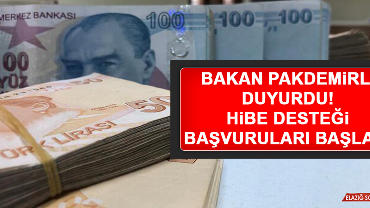 Bakan Pakdemirli duyurdu! Hibe desteği başvuruları başladı