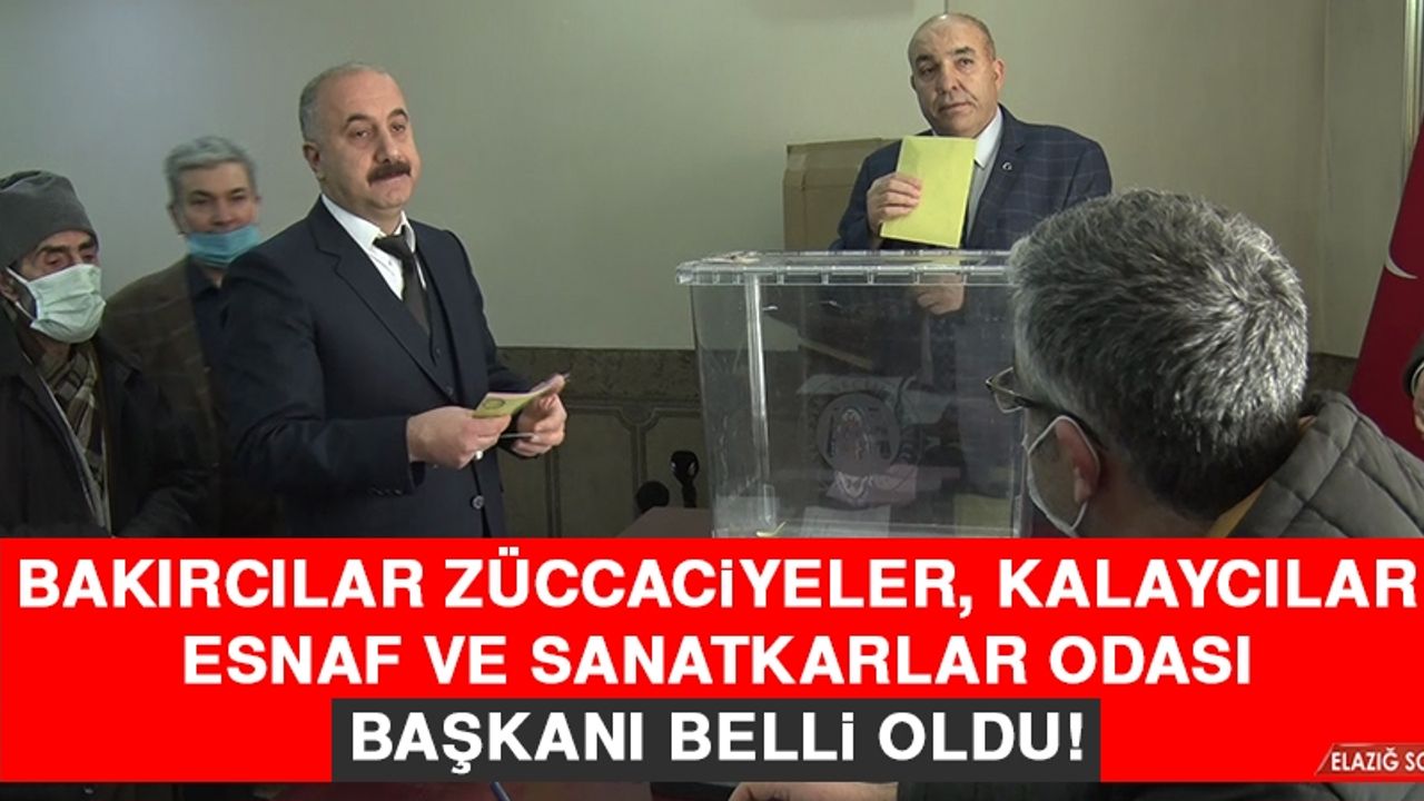 Bakırcılar Züccaciyeler, Kalaycılar Esnaf ve Sanatkarlar Odası Başkanı Belli Oldu!