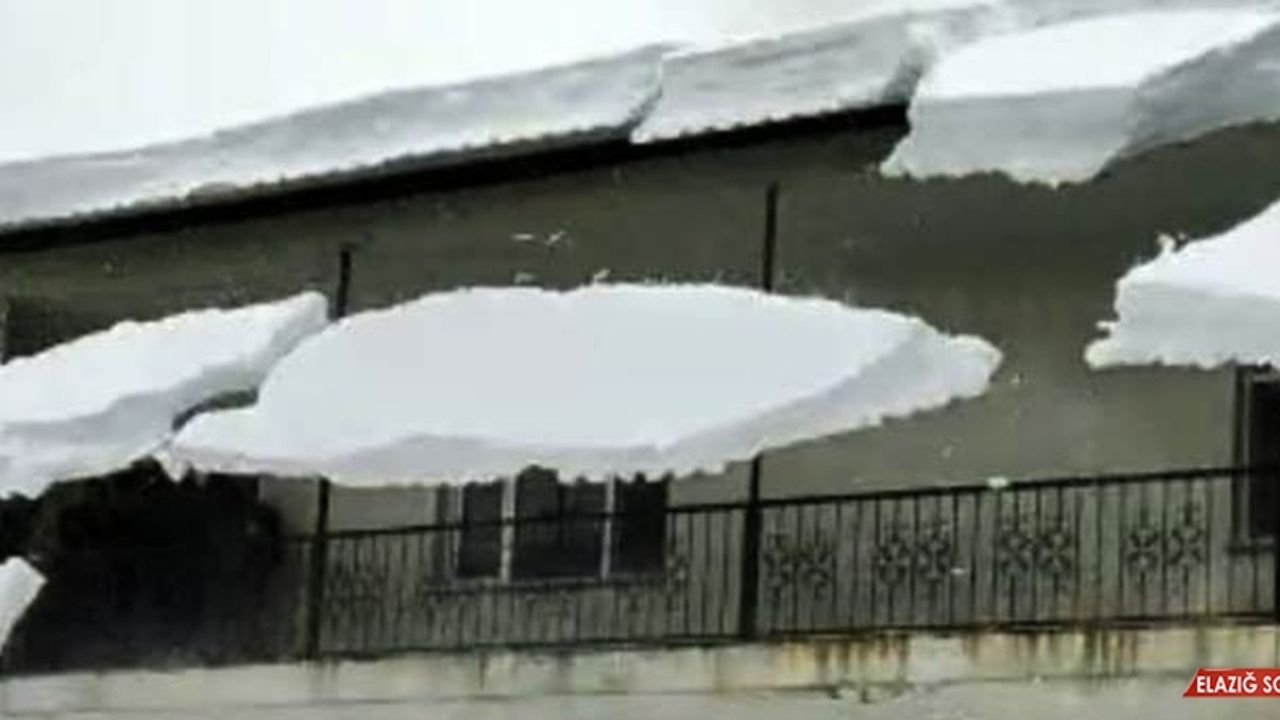 Bitlis’te Çatıdan Düşen Kar Kütleleri Korkuttu 