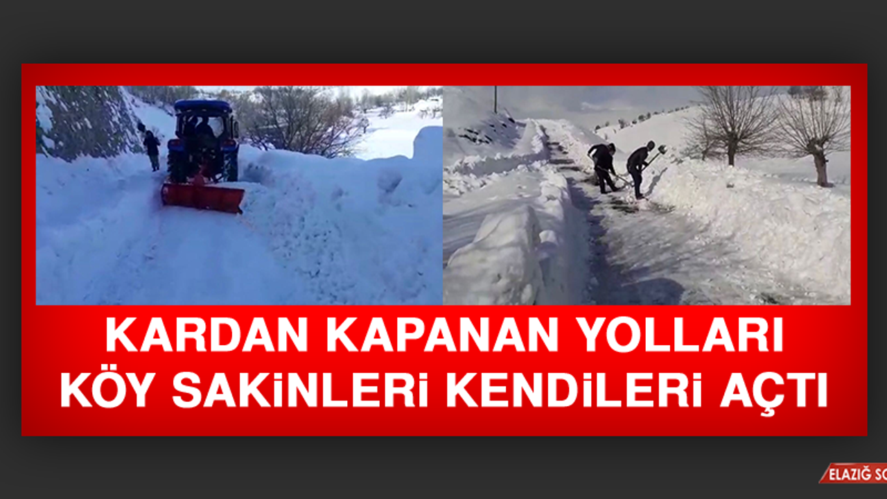 Kardan Kapanan Yolları Köy Sakinleri Kendileri Açtı