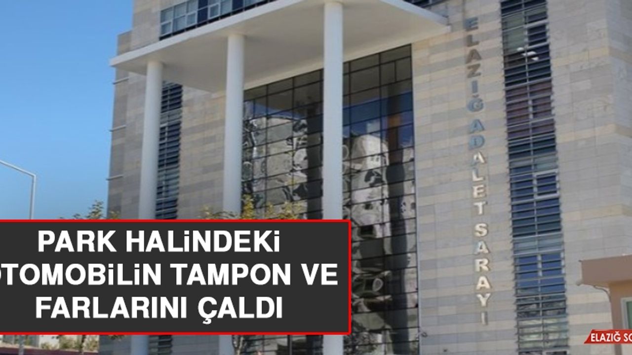 Park Halindeki Otomobilin Tampon ve Farlarını Çaldı