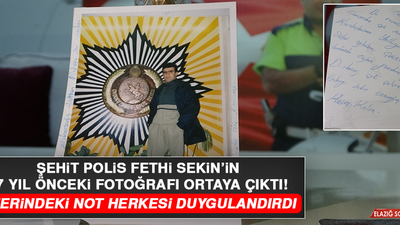 Şehit Polis Fethi Sekin’in 27 Yıl Önceki Fotoğrafı Ortaya Çıktı!