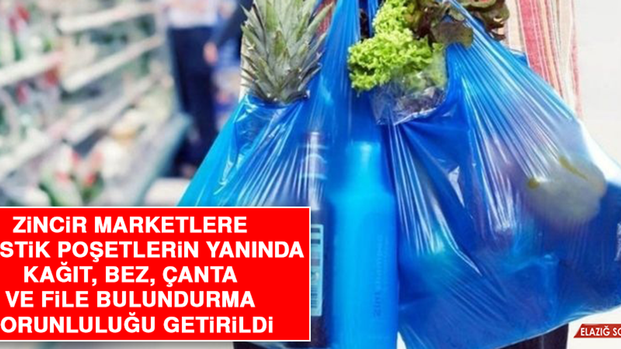 Zincir Marketlere Plastik Poşetlerin Yanında Kağıt, Bez Çanta Ve File Bulundurma Zorunluluğu Getirildi