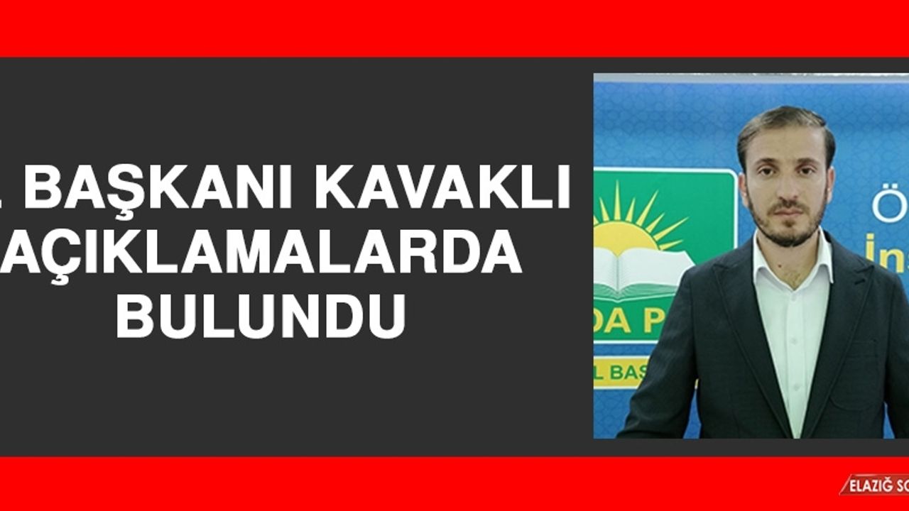 HÜDA PAR Elazığ İl Başkanlığı, Gündeme İlişkin Basın Açıklamasında Bulundu