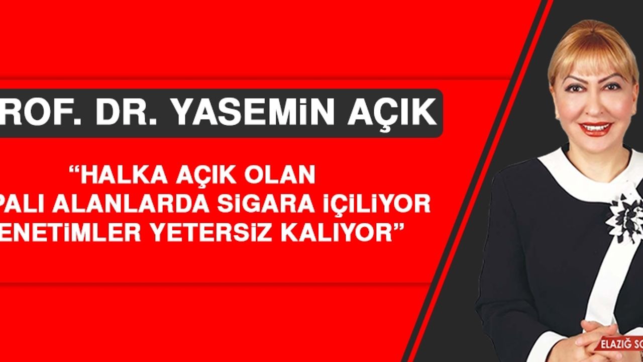 Prof. Dr. Açık: Halka Açık Olan Kapalı Alanlarda Sigara İçiliyor, Denetimler Yetersiz Kalıyor