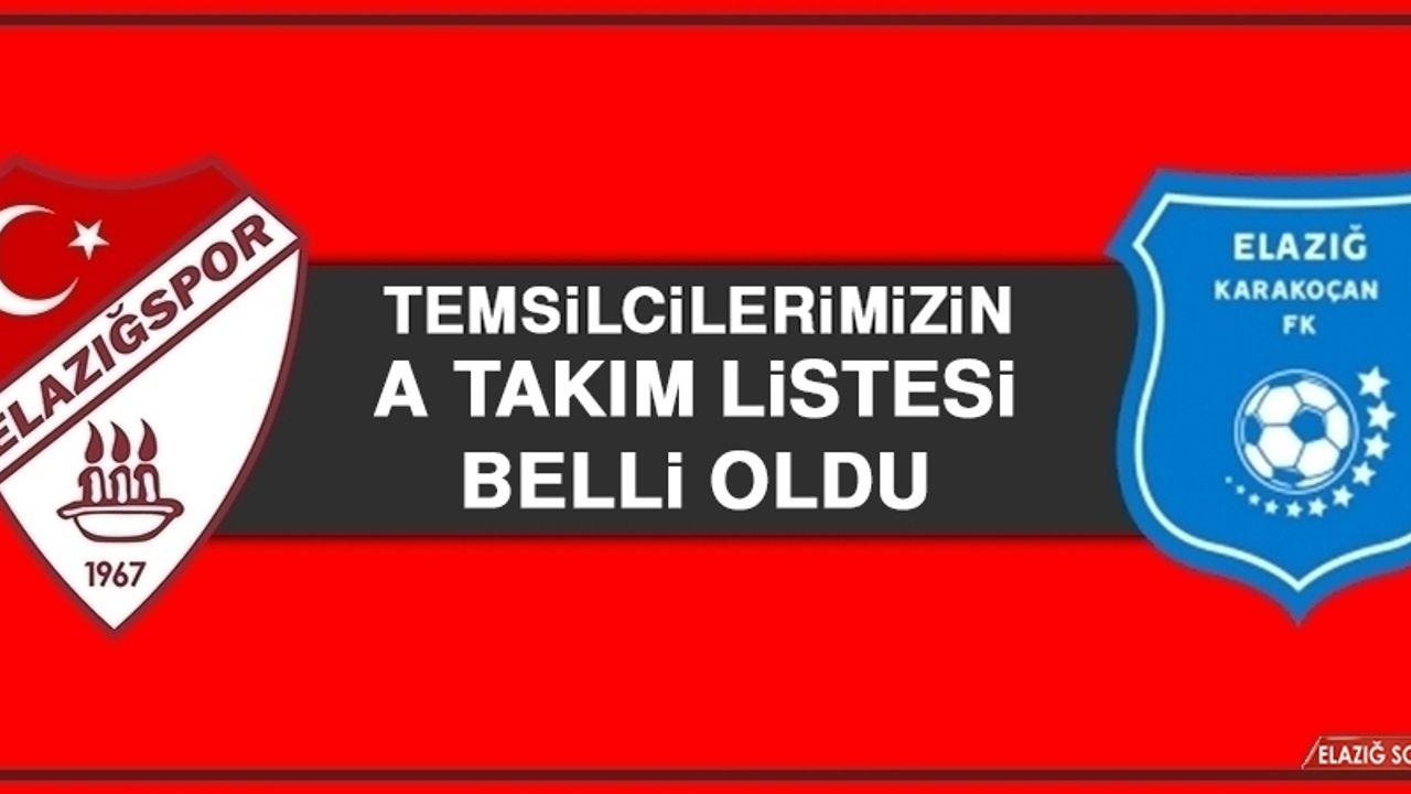 Temsilcilerimizin A Takım Listesi Belli Oldu