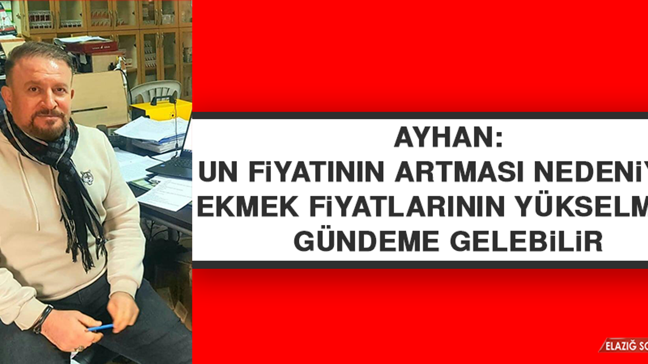 Ayhan: Un Fiyatının Artması Nedeniyle Ekmek Fiyatlarının Yükselmesi Gündeme Gelebilir