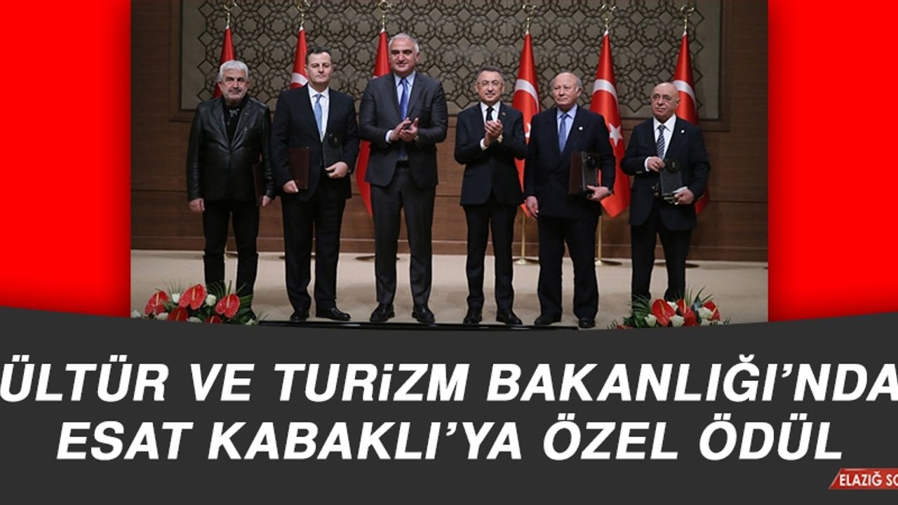 Kültür ve Turizm Bakanlığı’ndan, Esat Kabaklı’ya Özel Ödül