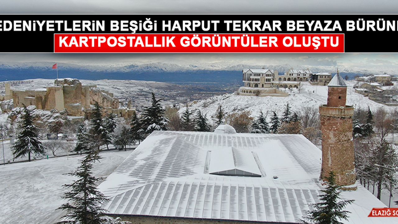 Medeniyetlerin Beşiği Harput Tekrar Beyaza Büründü, Kartpostallık Görüntüler Oluştu