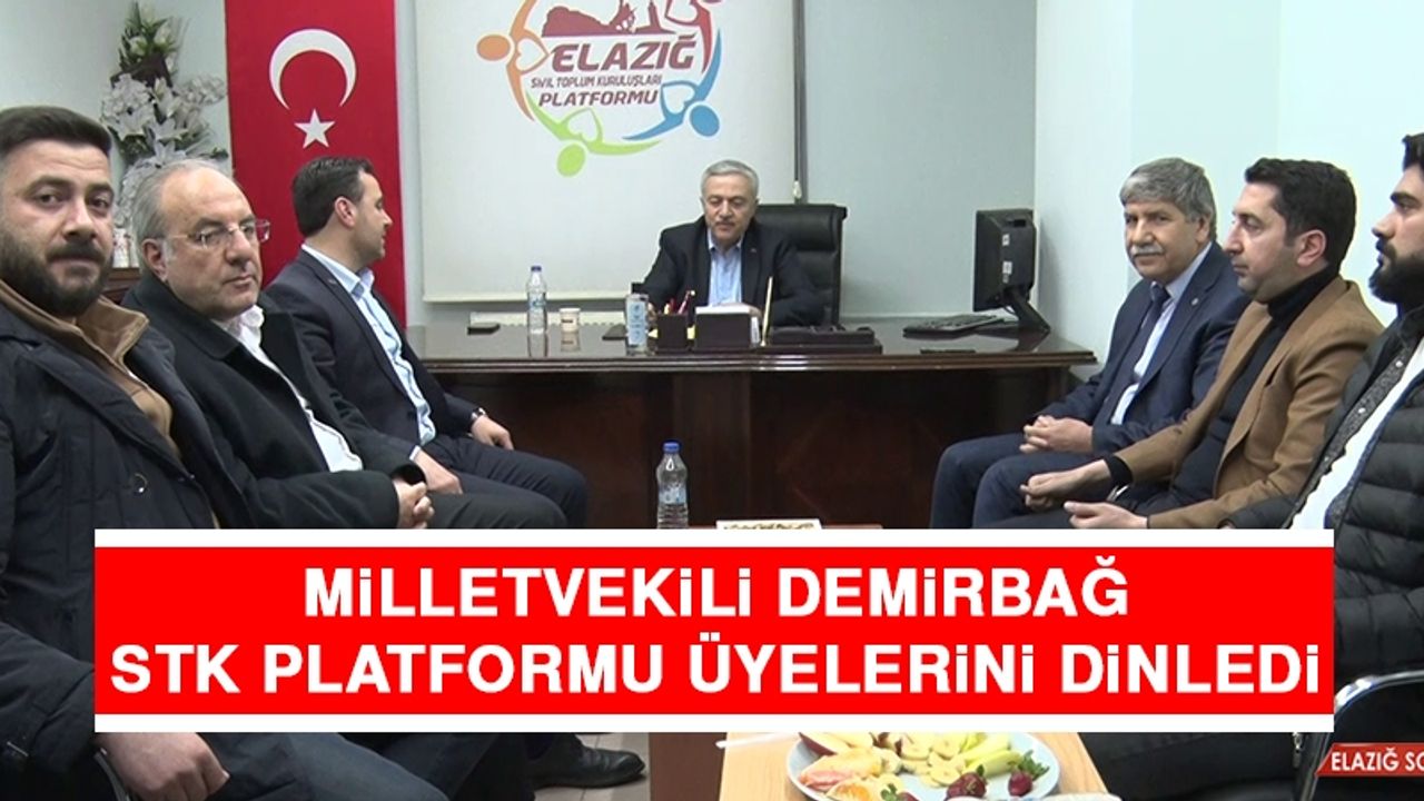 Milletvekili Demirbağ, STK Platformu Üyelerini Dinledi