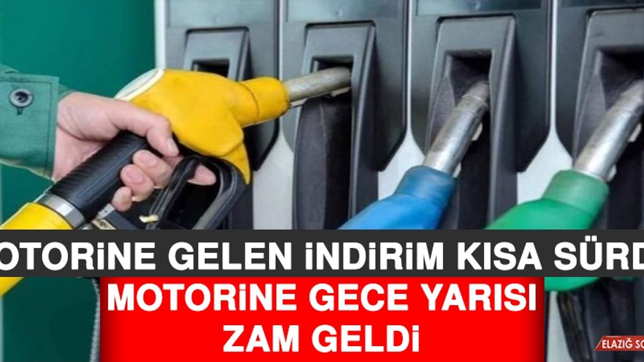 Motorine Bir Zam Daha Geldi