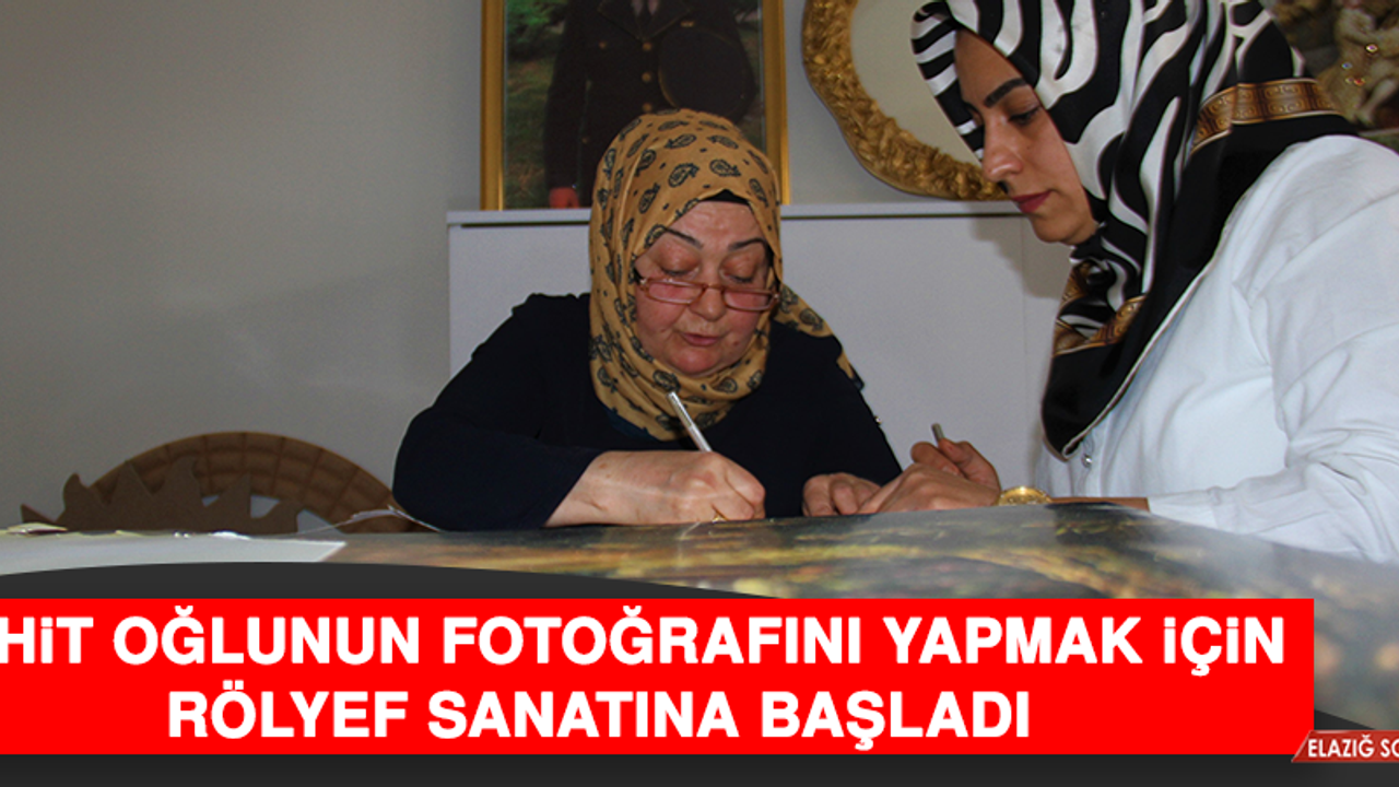 Şehit Oğlunun Fotoğrafını Yapmak İçin Rölyef Sanatına Başladı