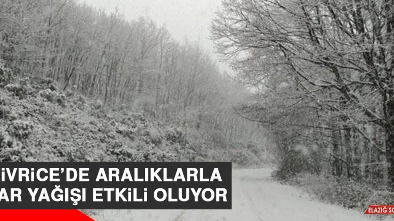 Sivrice'de Aralıklarla Kar Yağışı Etkili Oluyor