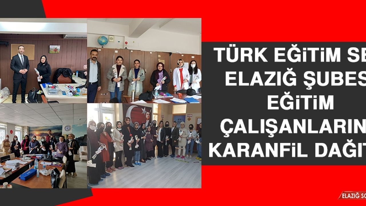 Türk Eğitim Sen Elazığ Şubesi Eğitim Çalışanlarına Karanfil Dağıttı