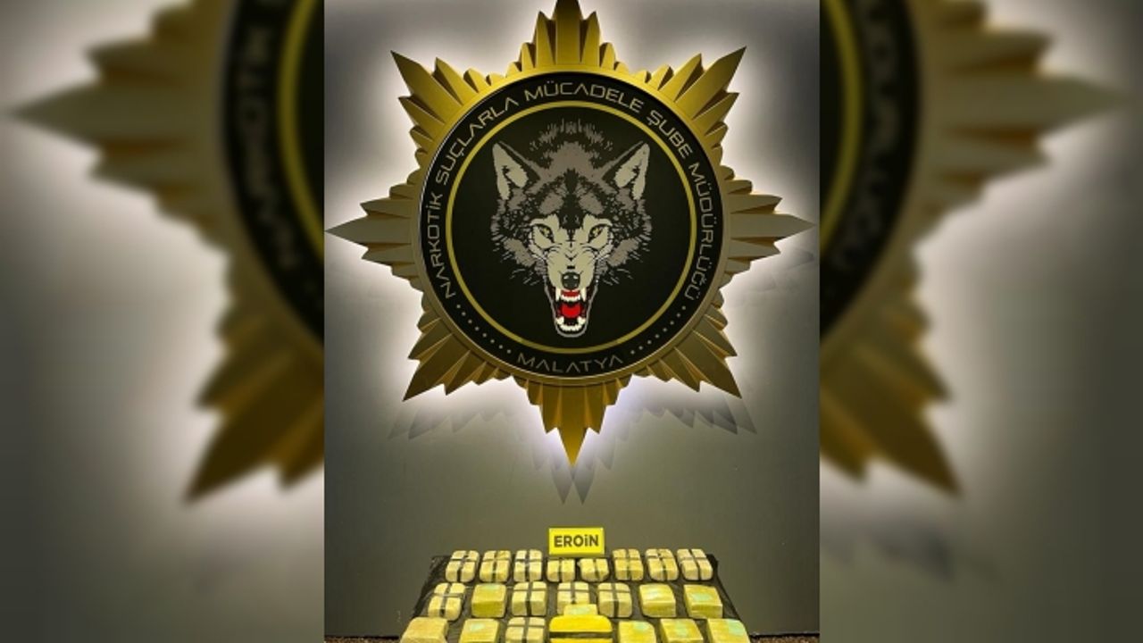 Malatya merkezli uyuşturucu operasyonunda 131 kilo 300 gram eroin ele geçirildi
