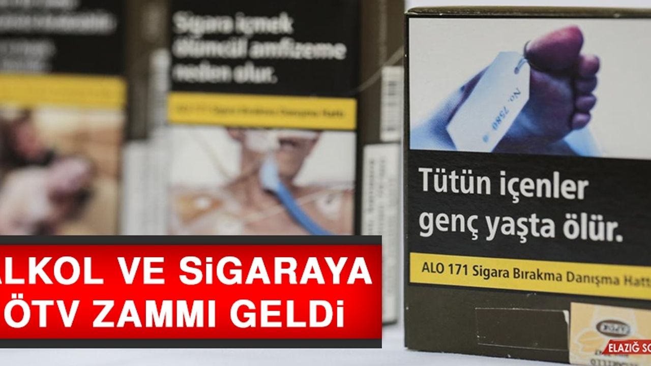 Alkol ve Sigaraya ÖTV Zammı Geldi