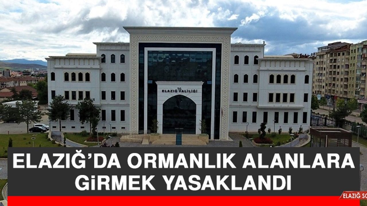 Elazığ’da Ormanlık Alanlara Girmek Yasaklandı