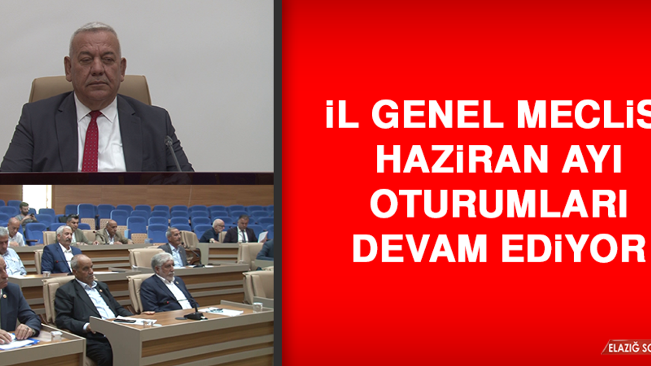 İl Genel Meclisi Haziran Ayı Oturumları Devam Ediyor