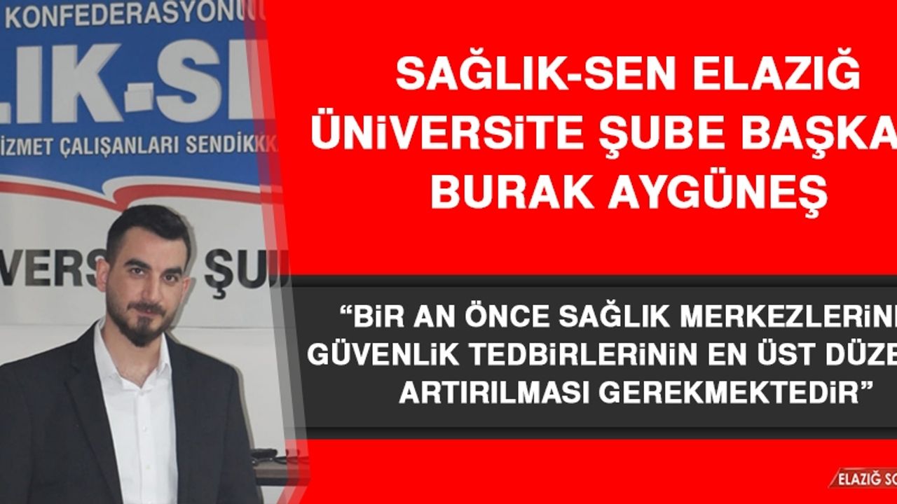 Başkan Aygüneş: Bir An Önce Sağlık Merkezlerinde Güvenlik Tedbirlerinin En Üst Düzeyde Artırılması Gerekmektedir
