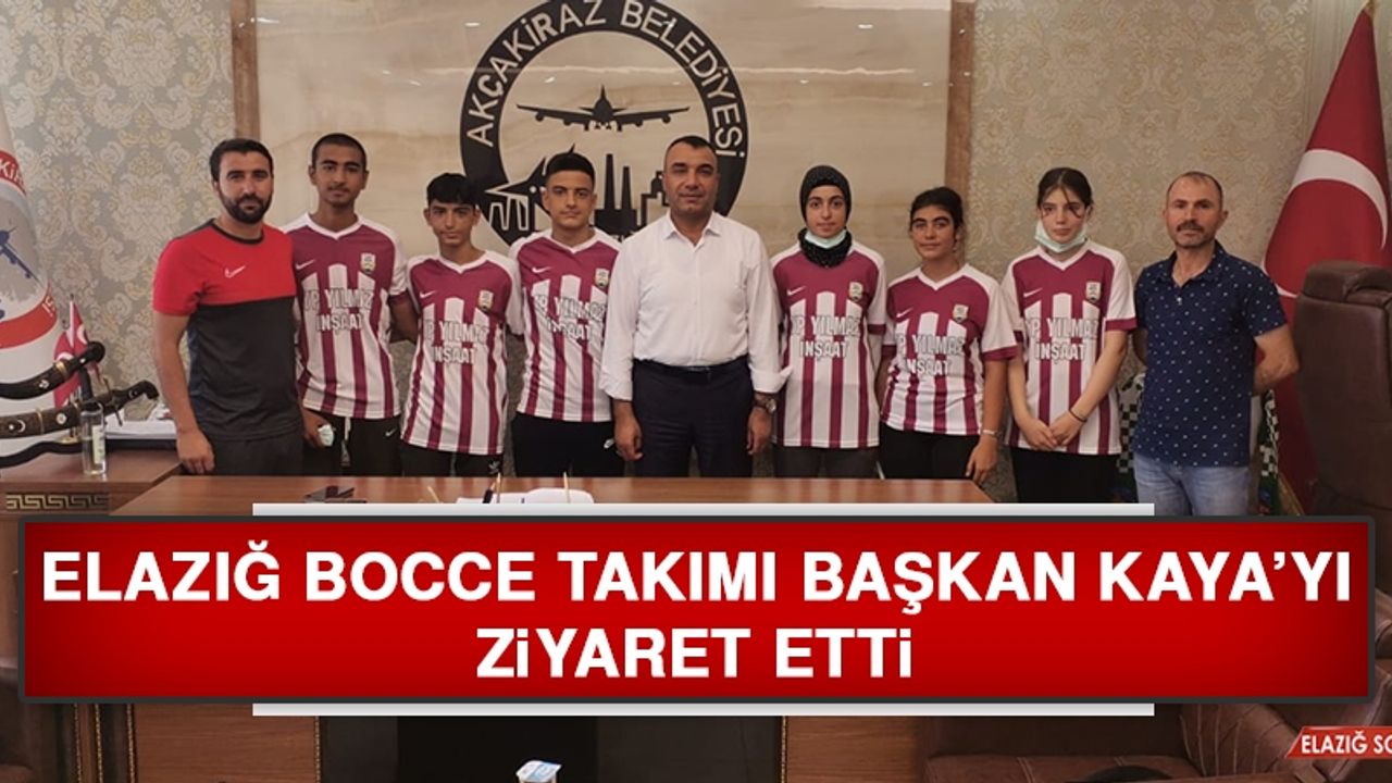 Elazığ Bocce Takımı Başkan Kaya’yı Ziyaret Etti
