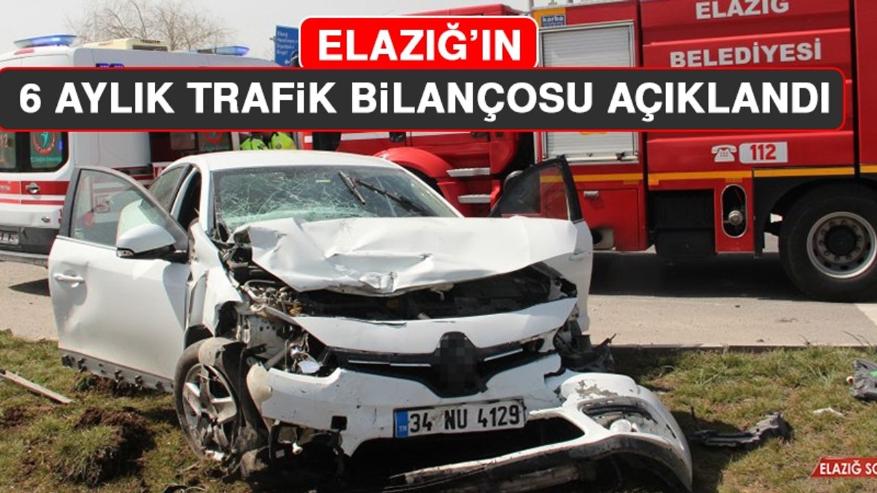 Elazığ'da 6 Ayda Bin 183 Trafik Kazası Oldu 