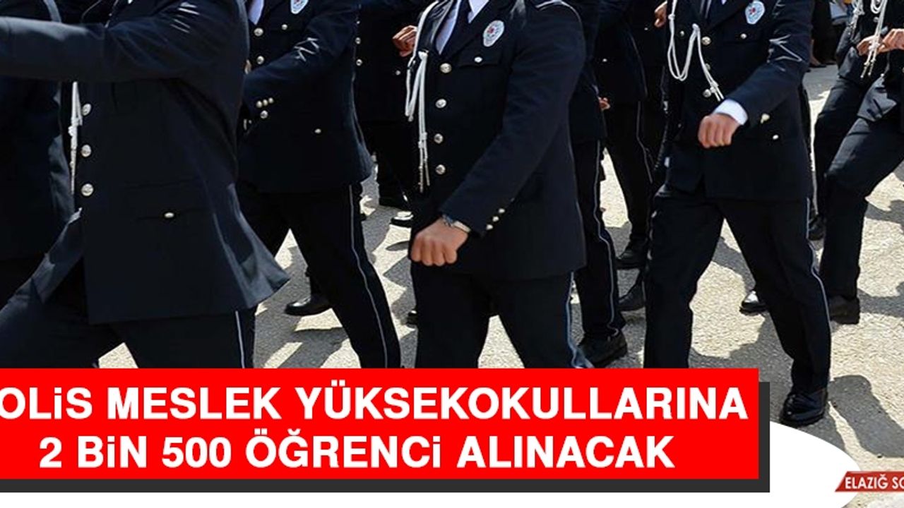 Polis Meslek Yüksekokullarına 2 Bin 500 Öğrenci Alınacak