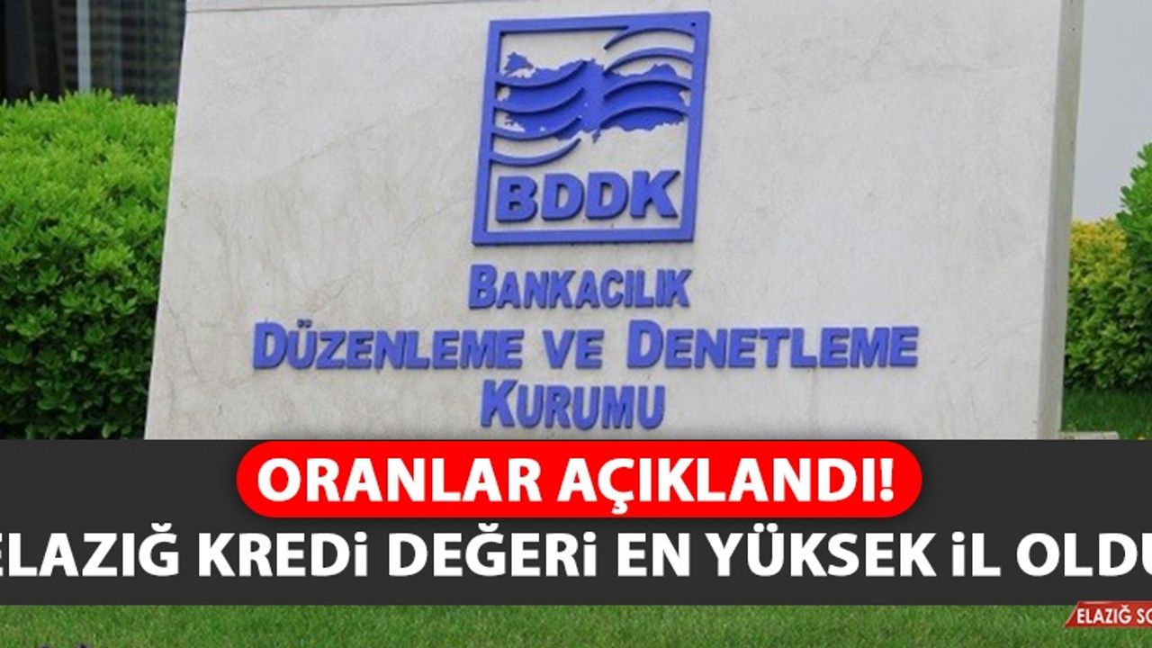 Elazığ, Kredi Değerinde Kaç Bin TL İle En Yüksek İl Oldu?