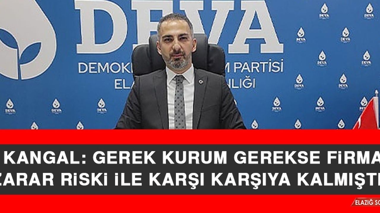 Kangal: Gerek Kurum Gerekse Firma Zarar Riski İle Karşı Karşıya Kalmıştır