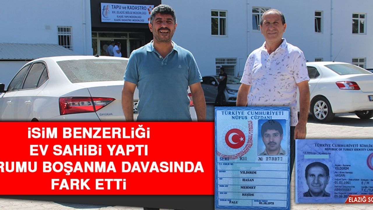 İsim Benzerliği Ev Sahibi Yaptı, Durumu Boşanma Davasında Fark Etti
