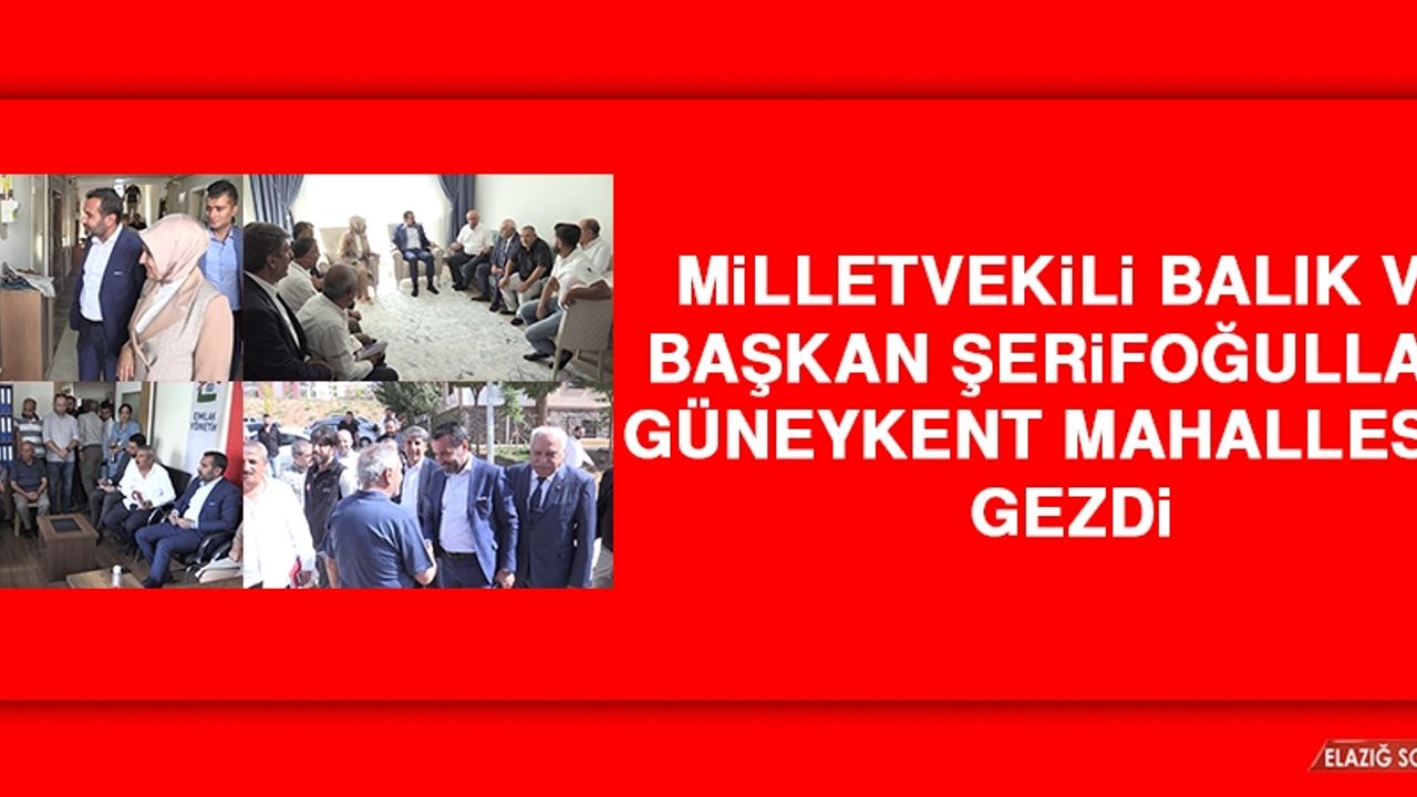 Milletvekili Balık ve Başkan Şerifoğulları, Güneykent Mahallesini Gezdi