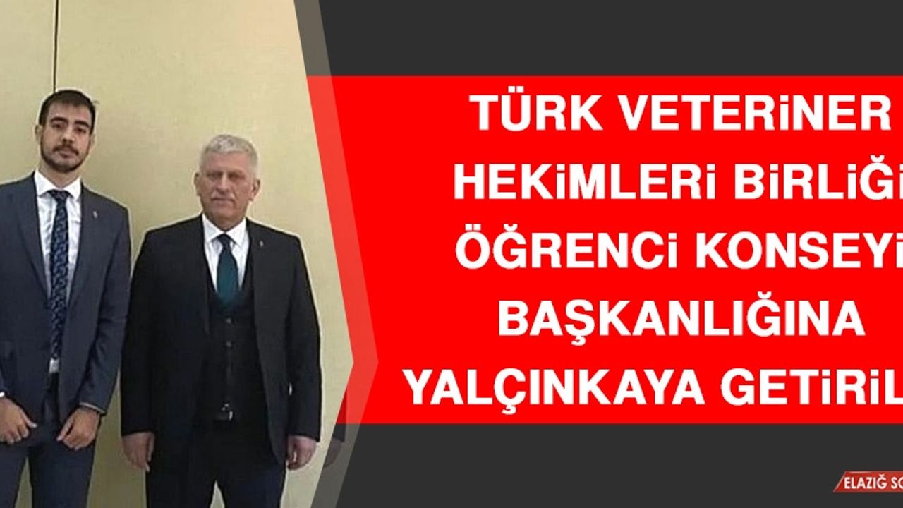 Türk Veteriner Hekimleri Birliği Öğrenci Konseyi Başkanlığına Yalçınkaya Getirildi