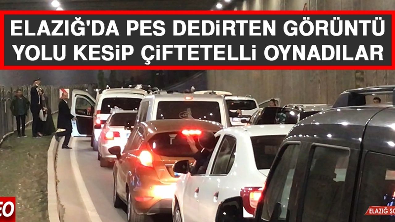 Elazığ'da Pes Dedirten Görüntü, Yolu Kesip Çiftetelli Oynadılar