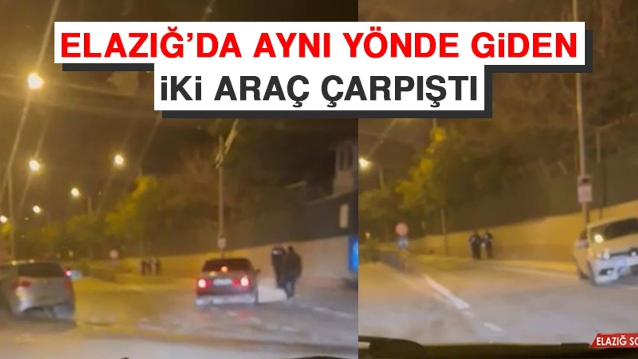 Elazığ’da Aynı Yönde Giden İki Araç Çarpıştı