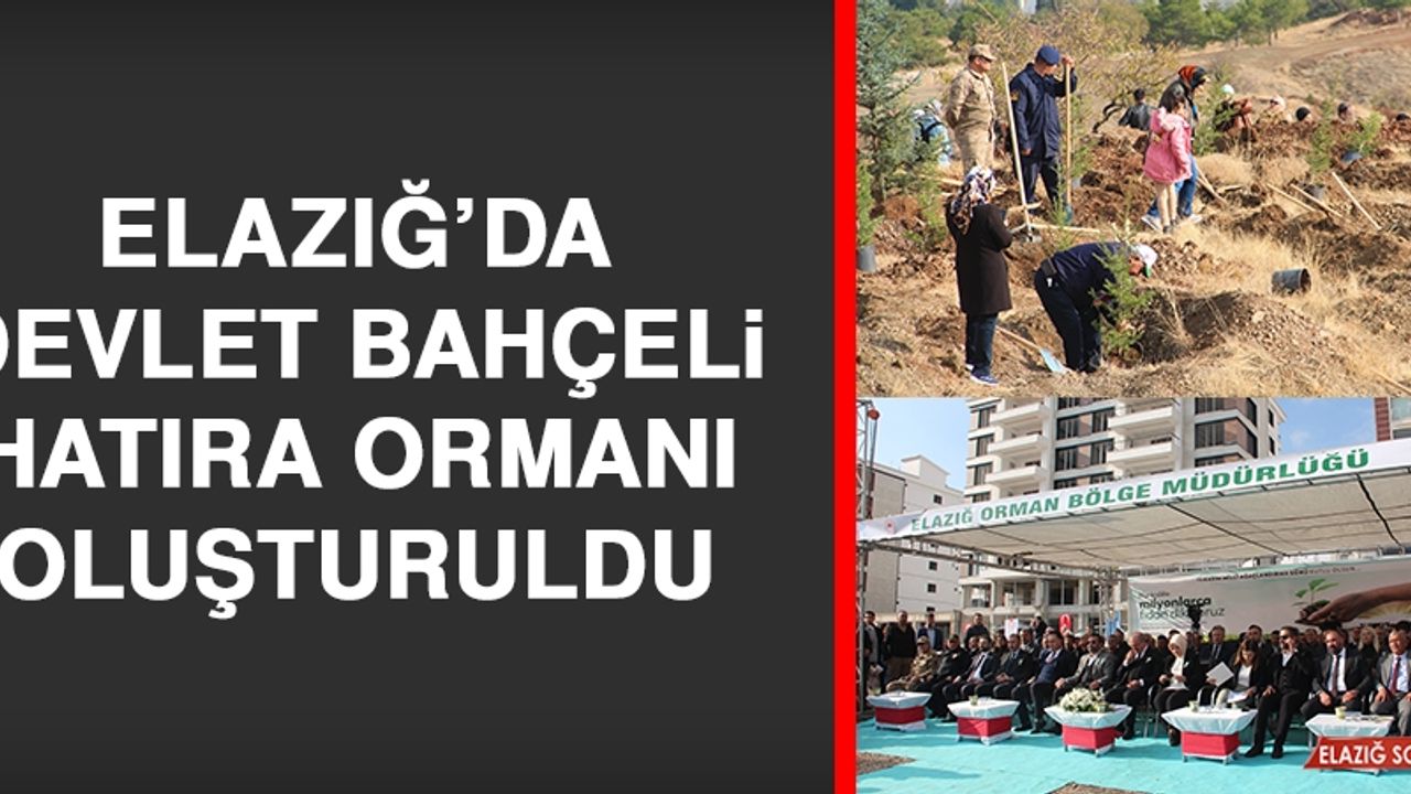 Elazığ’da Devlet Bahçeli Hatıra Ormanı Oluşturuldu
