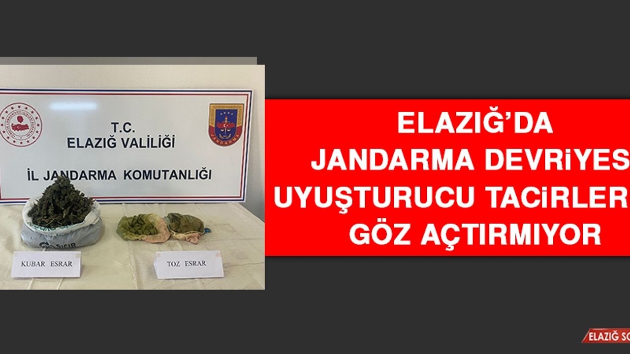 Jandarma 1 Buçuk Kilogram Esrar Ele Geçirdi