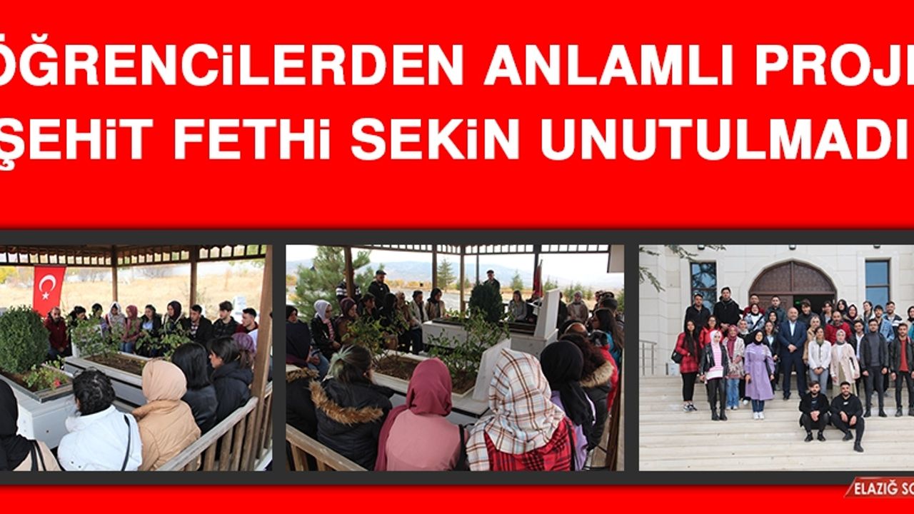 Öğrencilerden Anlamlı Proje, Şehit Fethi Sekin Unutulmadı