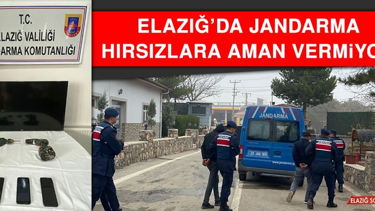 Elazığ’da Jandarma Hırsızlara Aman Vermiyor
