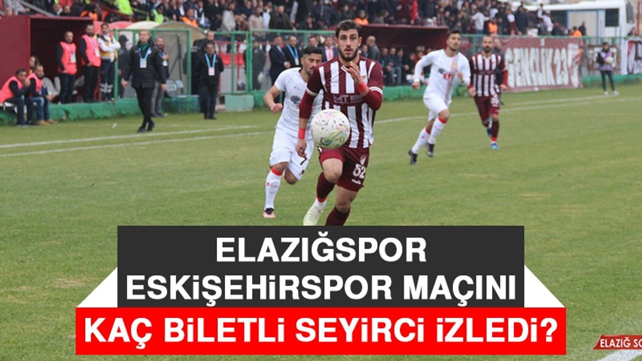Elazığspor - Eskişehirspor Maçını Kaç Biletli Seyirci İzled?
