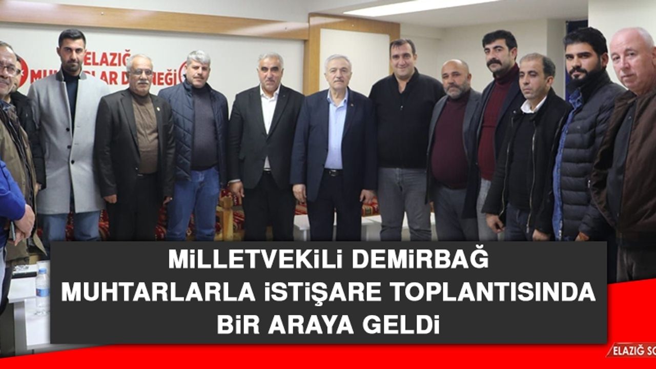 Milletvekili Demirbağ, Muhtarlarla İstişare Toplantısında Bir Araya Geldi