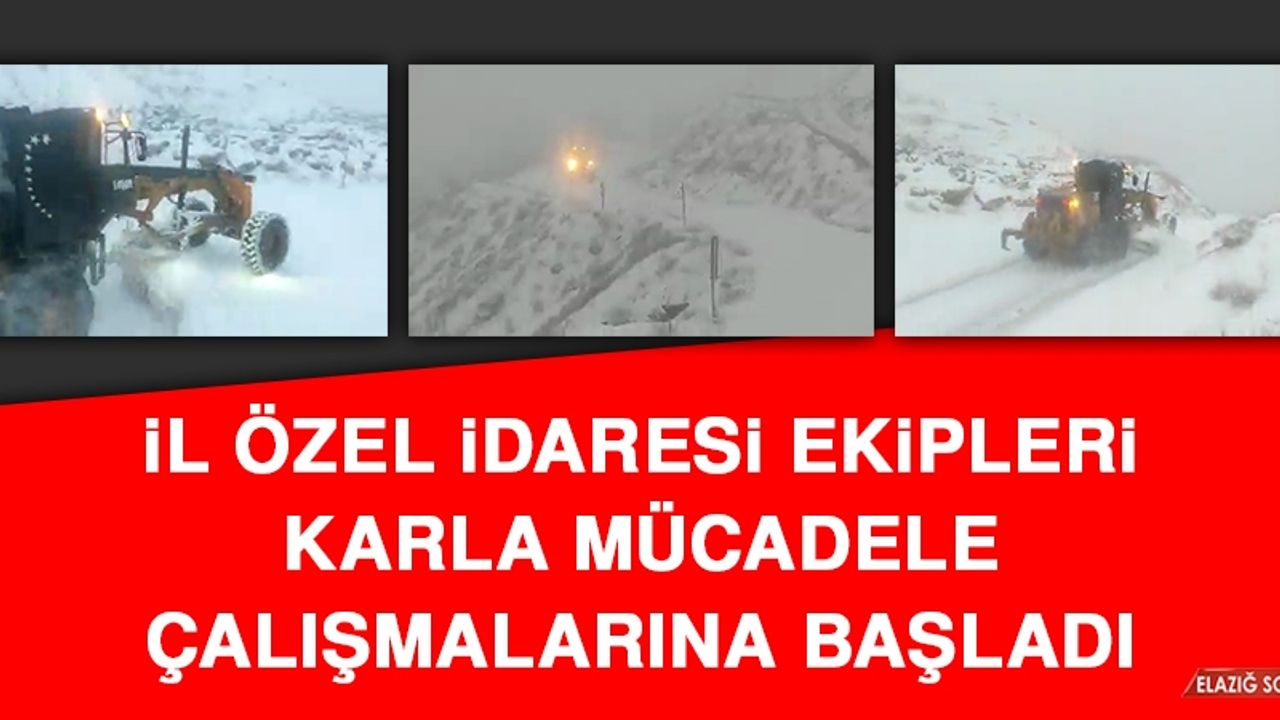 İl Özel İdaresi Ekipleri Karla Mücadele Çalışmalarına Başladı